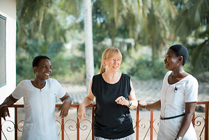 Wendy, Precious and colleague at Mafi Kumase